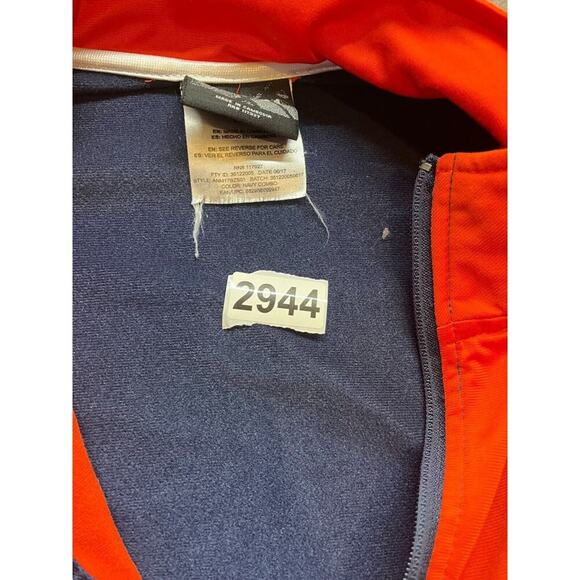 AND1 Jacket Mens L Full Zip Activewear Track Mock Neck Blue Orange Long Sleeve - Picture 7 of 7
